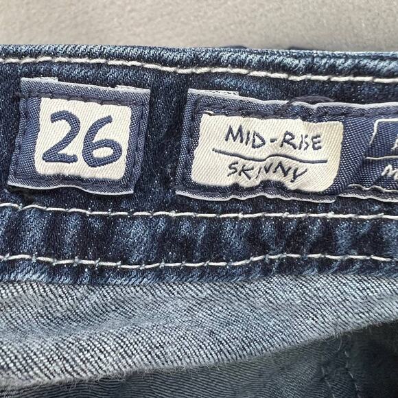 Miss Me Women's Skinny Jeans Size 26 (2) Angel Wings Biker Moto Bling School - Picture 10 of 15